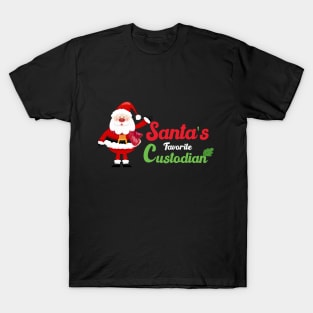 Santa's Favorite Custodian T-Shirt